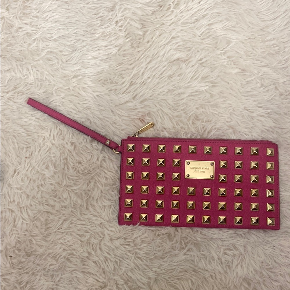 Michael Kors Pink Studded Wristlet